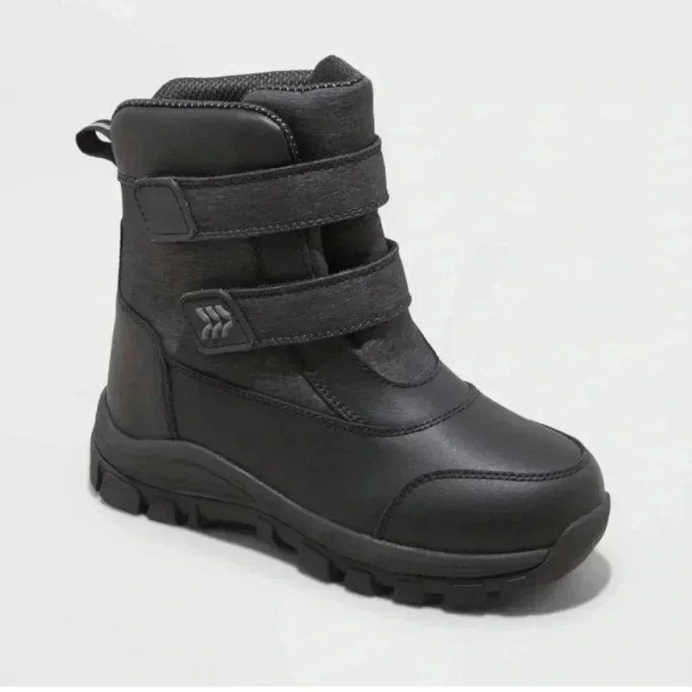 NWT new target kids 3 baker all in motion waterproof Velcro black boots snow